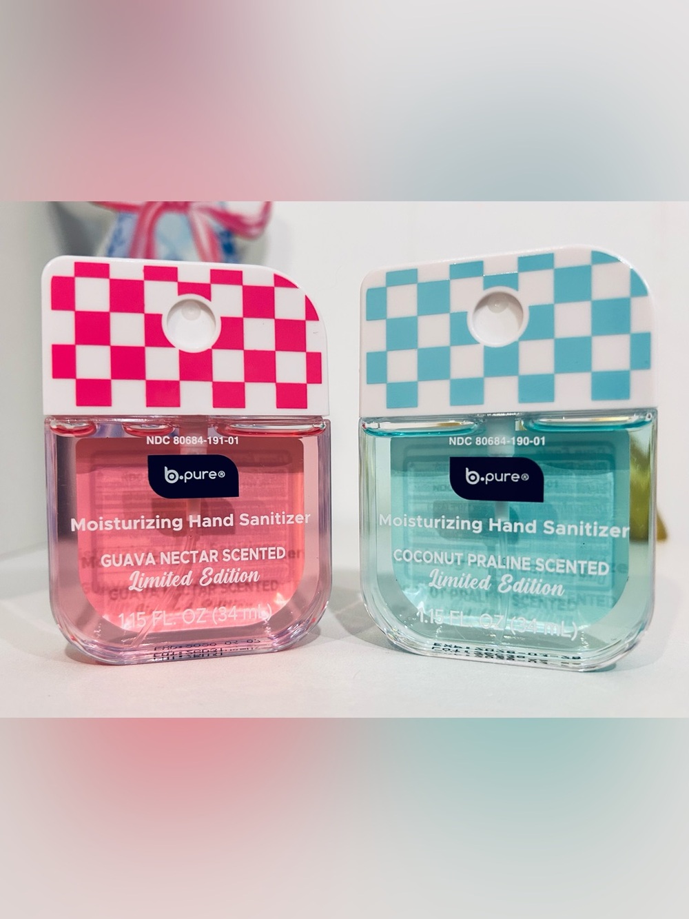 b.pure Checkered Moisturizing Hand Sanitizer Duo